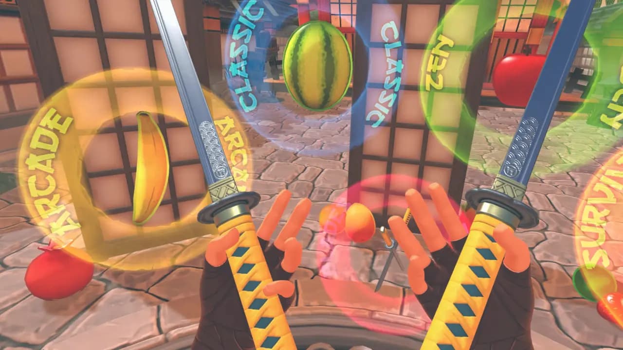 Кадр 1 из VR-игры «Fruit Ninja VR»